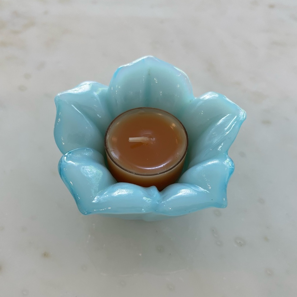 GLASS BLUE VOTIVE SET - Picture 14 of 14